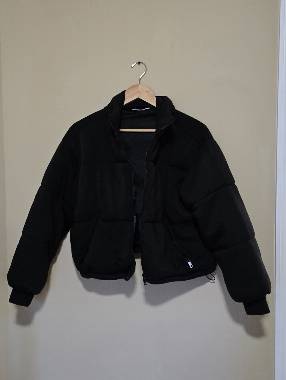 Black Puffer Jacket - Cozy Quilted Zip-Up